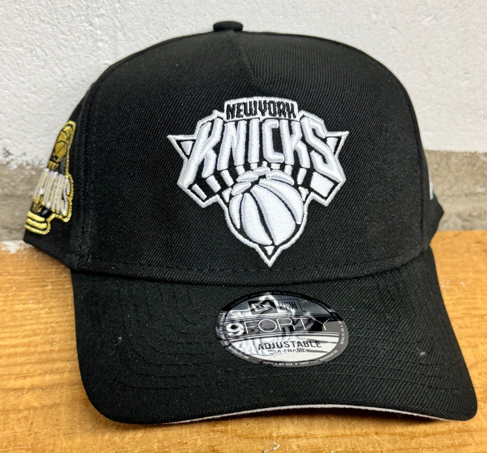 NY Knicks Championship A-Frame New Era Snapback Black Low Profile CHAMP PATCH