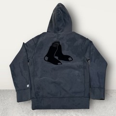 Tailgate Boston Redsox Dark Gray/Black Hoodie B On Front 2 Socks On Back Sz S