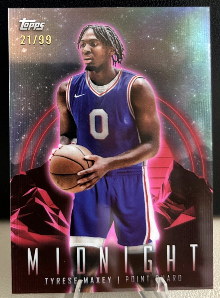 2023-24 Topps Midnight – Tyrese Maxey – #47 – 76ers – Twilight /99