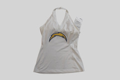 All-Sport Couture Womens NFL Los Angeles Chargers Blown Coverage Halter Top NWT