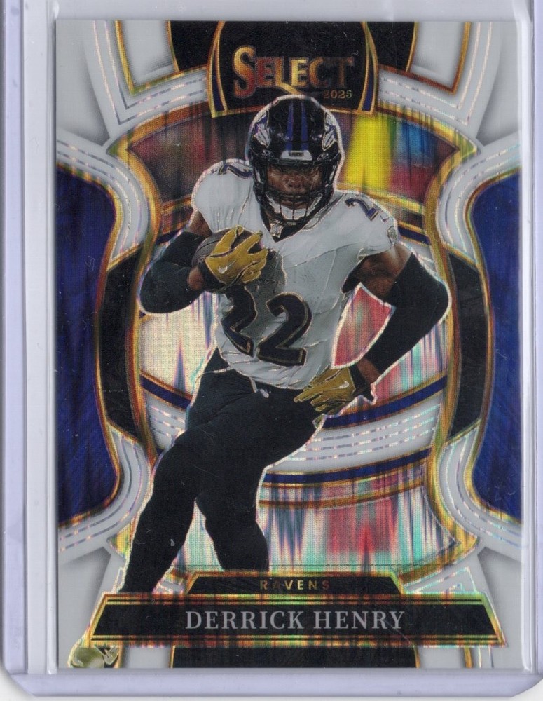 2025 Panini Select – #60 Derrick Henry Concourse White Shock Prizm 760/799