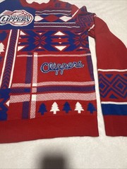 NBA Los Angeles Clippers Busy Block Ugly Christmas Sweater Crewneck Medium