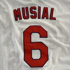 Majestic St. Louis Cardinals Stan Musial #6 MLB Jersey White/Red/Navy Men&rsquo;s 48 M