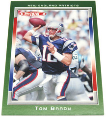 2006 Topps Total #136 Tom Brady Football New England Patriots Green Parallel