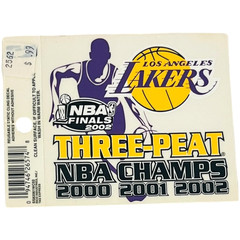 Los Angeles Lakers Three-Peat NBA Champions 2000 2001 2002 Sticker – Reusable