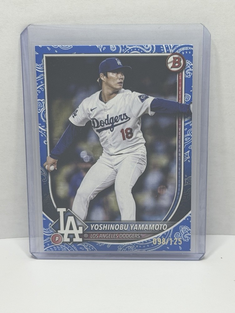 2025 Bowman – Yoshinobu Yamamoto #18 Blue Pattern /125