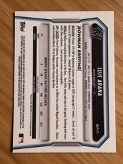 Luis Arana 2026 Bowman – 1st Chrome Prospects True Purple Refractor /250 #BCP-72