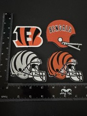 (4) QTY. RETRO & MODERN HELMET CINCINNATI BENGALS PATCHES NEW OLD STOCK 🐅🏈