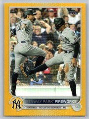 2022 Topps #399 Fenway Park Fireworks Gold Foil