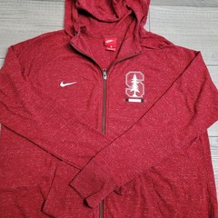 Stanford University Cardinal Nike Hoodie Mens XL Heather Red Full Zip Sweatshirt