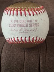 Rawlings Official MLB Gold & White 2022 World Series Matchup Baseball