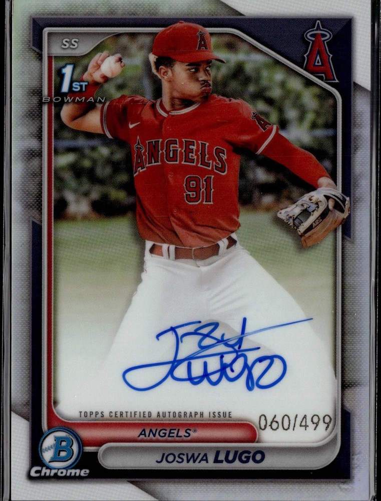 Joswa Lugo Angels 2024 Bowman 1st Autographs Refractors #/499