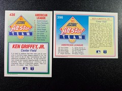 Ken Griffey Jr Big Head Fat Head All Star 1991 1992 Score 2 Card #396 #436