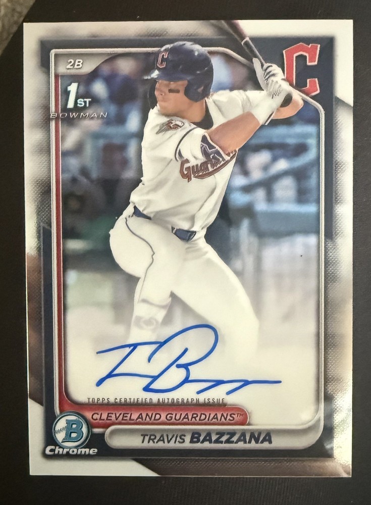 2024 Bowman Draft Travis Bazzana 1st Bowman Chrome Auto CPA-TB Guardians
