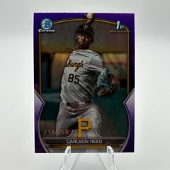 Carlson Reed 2023 Bowman Draft Chrome Purple Refractor /250 #BDC-11 Pirates