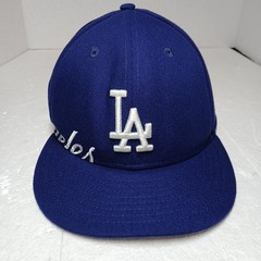 New Era 59Fifty LA Dodgers Fitted Hat 6 7/8 Side Script Logo White