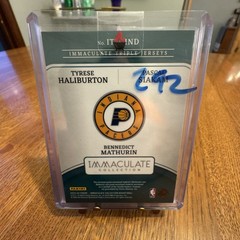 2023-24 Immaculate Bennedict Mathurin Tyrese Haliburton Siakam GU Patch #11/99