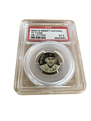 (2) 1910-12 Sweet Caporal Ty Cobb Pins PSA Certified LG & SM LTRS EX 5 -Tigers