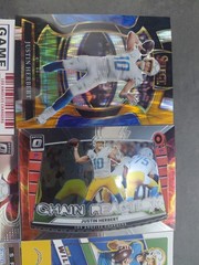 Justin Herbert Lot Of 8 – Spellbound « R » /799, Blue Orange Shock, Plus 6 Inserts