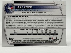 2025 Topps Chrome Aqua Lava #CPA-JC JAKE COOK (ON-CARD AUTO – #&rsquo;d / 199)