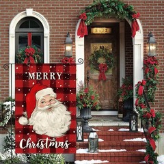 AVOIN colorlife Merry Christmas Santa Garden Size-12 x 18&Prime;, Red and Black