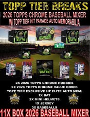 RANDOM TEAM 23 2026 TOPPS CHROME & HP AUTO MEM 11 BOX MIXER #RT152