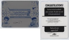 2023 Leaf Vibrance Printing Plate Cyan 1/1 Carlos Alcaraz Rafael Nadal 0h1