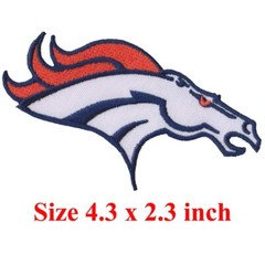 Wholesale CO Denver Broncos Logo Size 4.3&Prime;x2.3&Prime; Sew Embroidered Iron on Patches