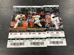 GIANTS 2014 TICKET STUB 7/28/14-7/29/14-7/30/14 vs PIRATES