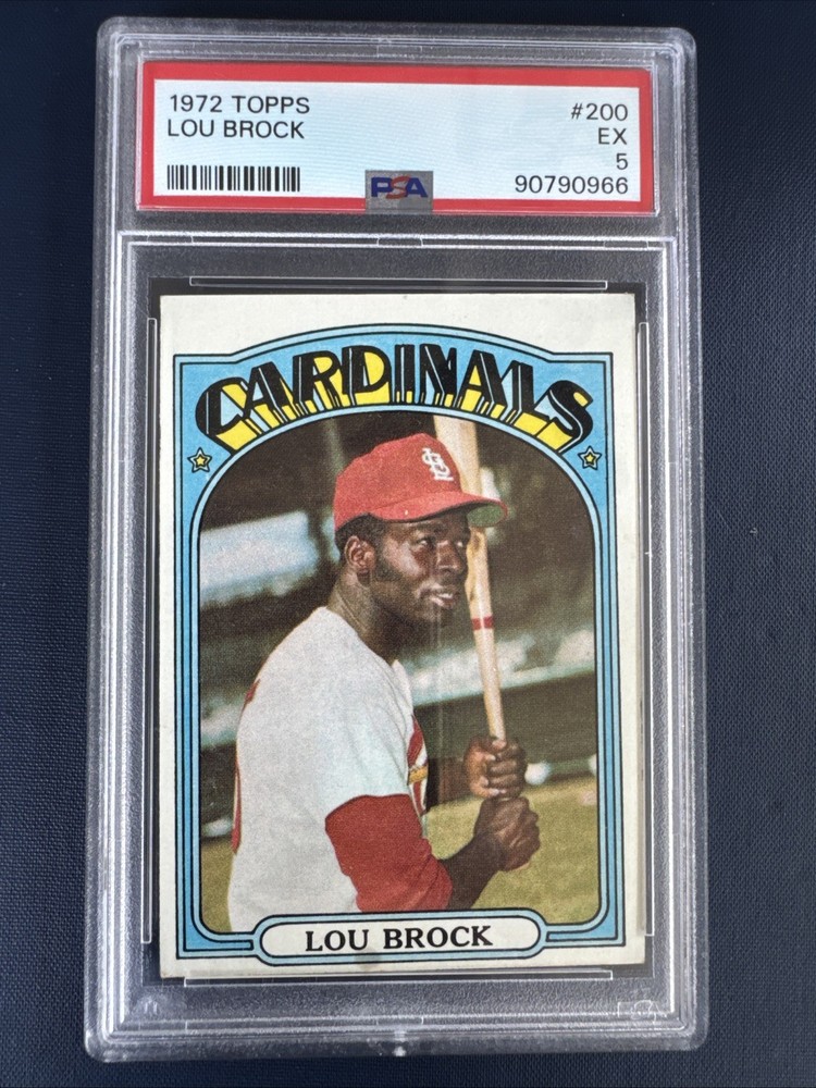 Lou Brock 1972 Topps #200 PSA 5 St. Louis Cardinals