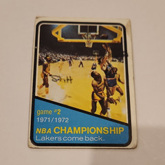 Topps 1972-73 NBA Championship Phil Jackson Wilt Chamberlain #155 Lakers/Knicks