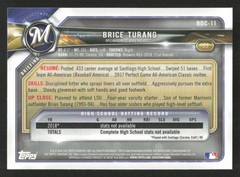 2018 Bowman Draft Brice Turang Chrome 1st #BDC-11 Card – Quantity!
