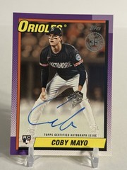 Coby Mayo 2025 Topps 1990 35th Anniversary GOLD /50 AUTO Rookie RC BAL ORIOLES