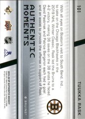 2019-20 SP Authentic #101 Tuukka Rask AM – HKY