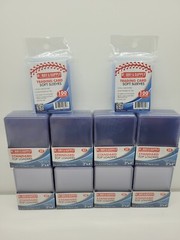 200 Top Loaders 3×4 inch Standard card Size 35 point Toploader +200 Soft Sleeves