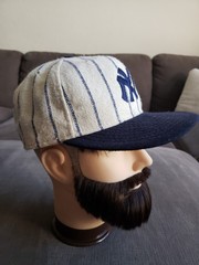 Vintage New York Yankees Wool Baseball Hat Cap Pinstripe American Needle 7 1/2