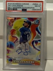 Topps 2025 Bowman Chrome Jac Caglianone MMA-JC Melt Mashers Auto RC PSA 8