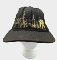 New Era MLB Hat Ball Cap New York NY Black Gold Wool