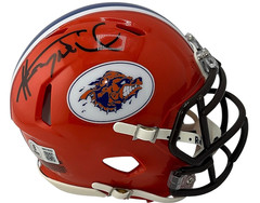 Henry Winkler Coach Klein Signed Mud Dogs Mini Orange Football Helmet Beckett