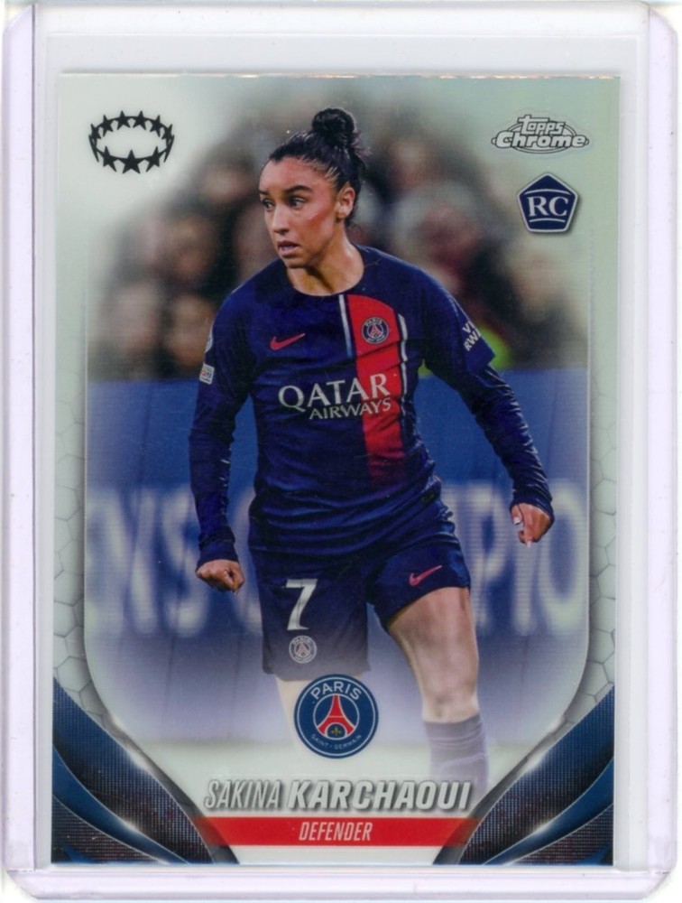 2023-24 TOPPS CHROME WOMEN&rsquo;S UEFA UWCL REFRACTOR SAKINA KARCHAOUI #35