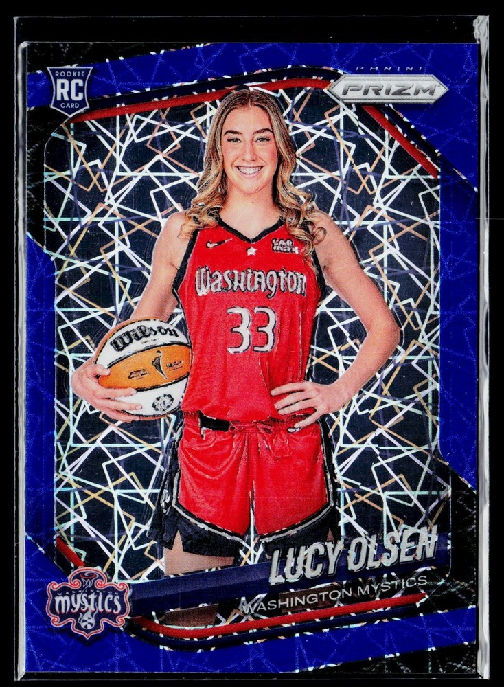 2025 Panini Prizm WNBA Lucy Olsen Blue Velocity Rookie Variation 145