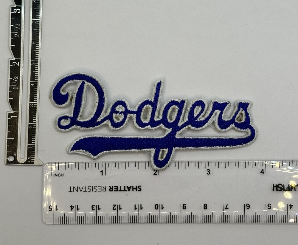 Dodgers Logo Script Patch Embroidered Iron On