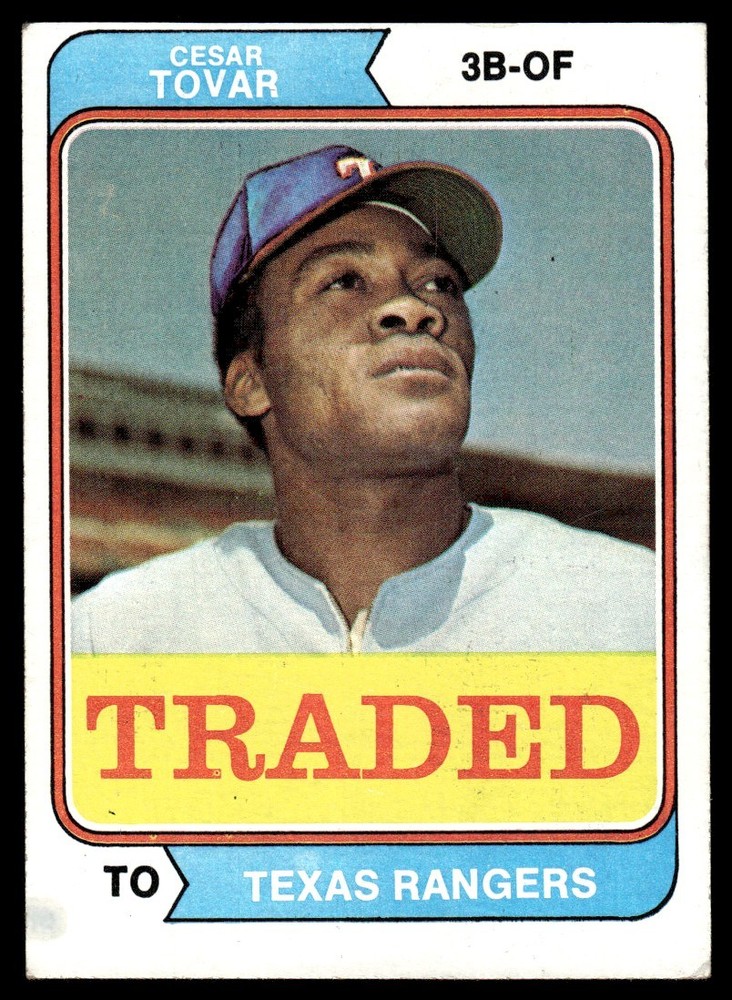 1974 Topps Traded Cesar Tovar Texas Rangers #538T