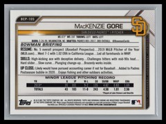 2021 Bowman Chrome #BCP-105 MacKenzie Gore #/75 Yellow Refractor Prospect