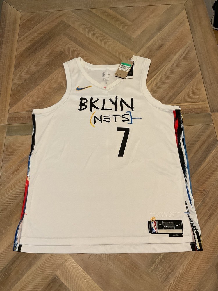 Nike Brooklyn Nets Kevin Durant City Edition Jersey Basquiat, Size 52 BRAND NEW