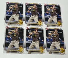 2025 1st Bowman Ryan Wideman 6 Card Rookie Lot #BD-190 Padres RC