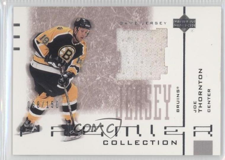 2001-02 Upper Deck Premier Collection Jerseys Silver 68/150 Joe Thornton HOF 0v1