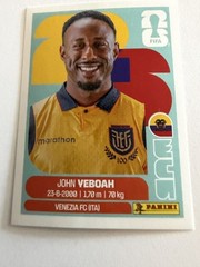 2026 Panini FIFA World Cup John Yeboah ECU14 Ecuador Base Sticker MINT Condition