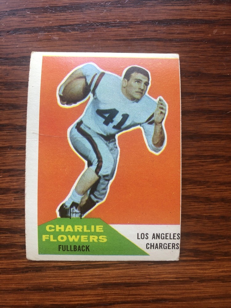 1960 Fleer 102 Charlie Flowers Los Angeles Chargers