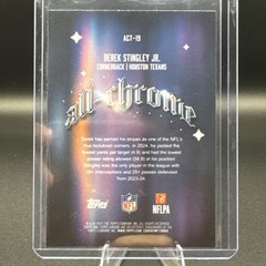 Derek Stingley Jr. 2025 Topps Chrome ACT-19 X-Fractor All-Chrome Texans